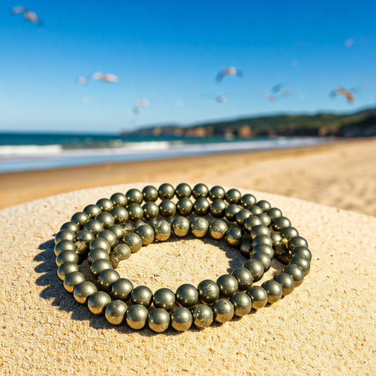 Energised Golden Pyrite Crystal Necklace