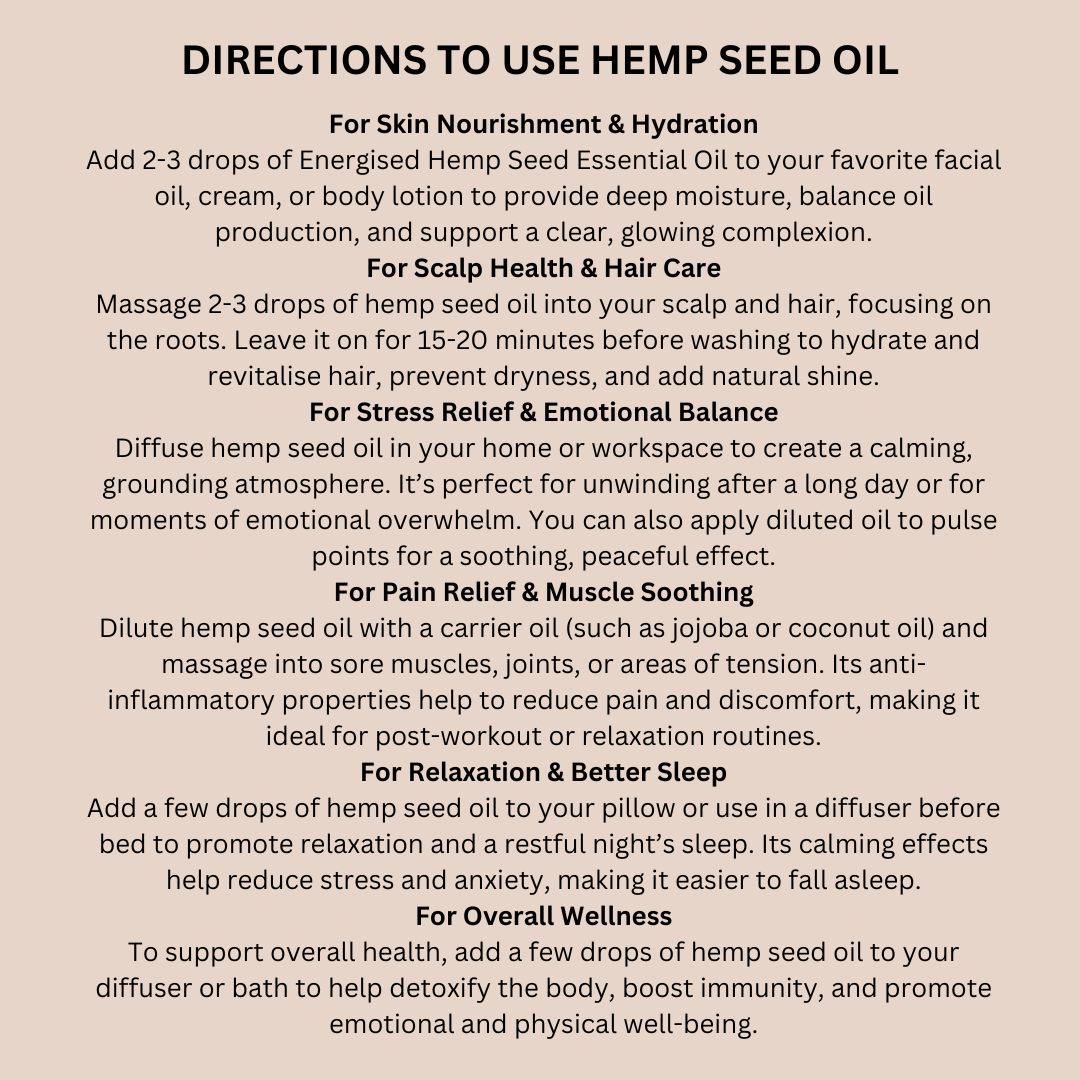 Hemp Seed Essential Oil 30 ml