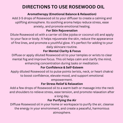 Rosewood Essential Oil 30 ml