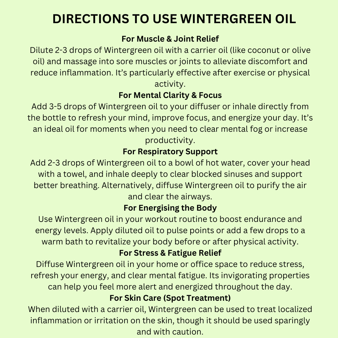 Wintergreen Essential Oil 30 ml