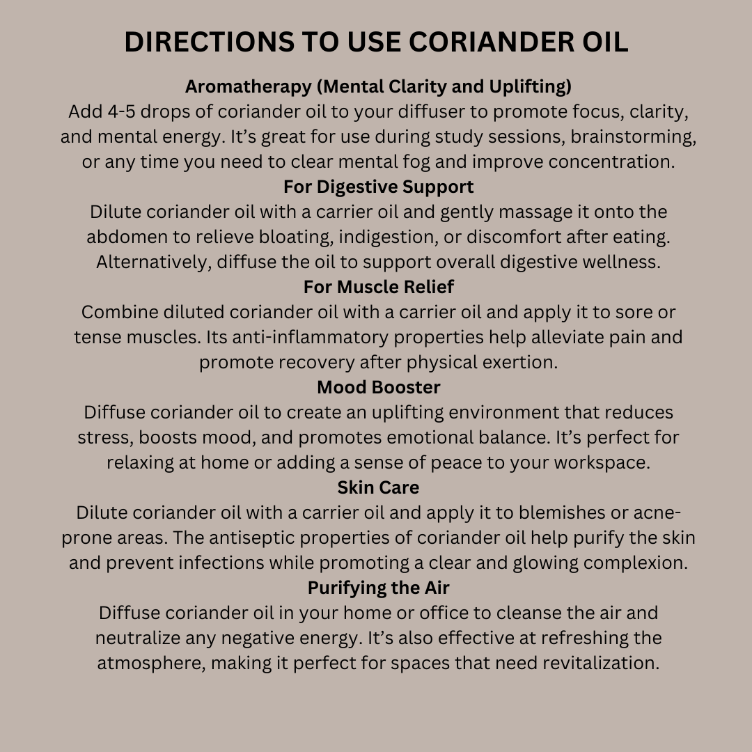 Coriander Essential Oil 30 ml