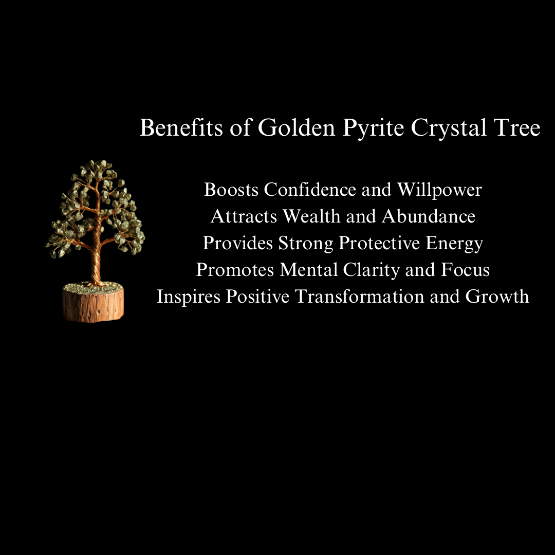 Energised Golden Pyrite Crystal Tree