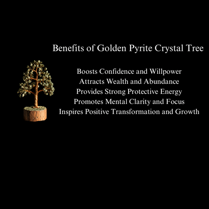 Energised Golden Pyrite Crystal Tree