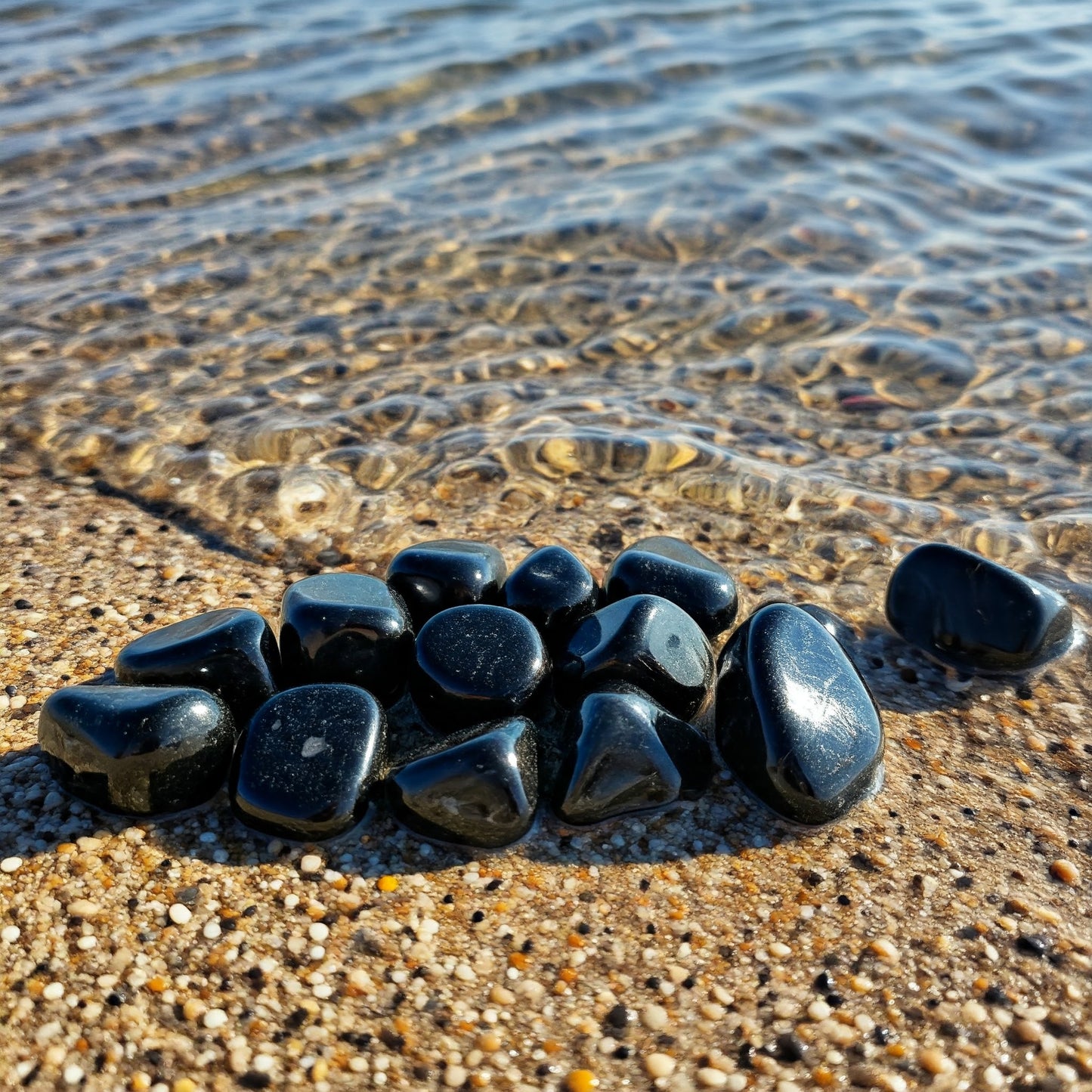 Energised Black Tourmaline Crystal Stone Tumble