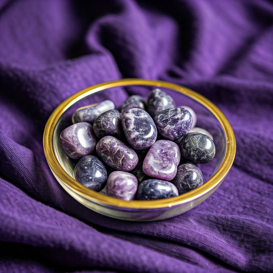 Energised Lepidolite Crystal Stone Tumble