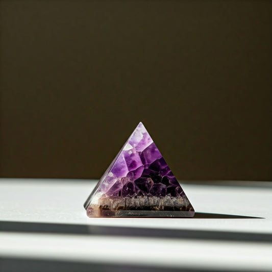 Energised Amethyst Stone Pyramid