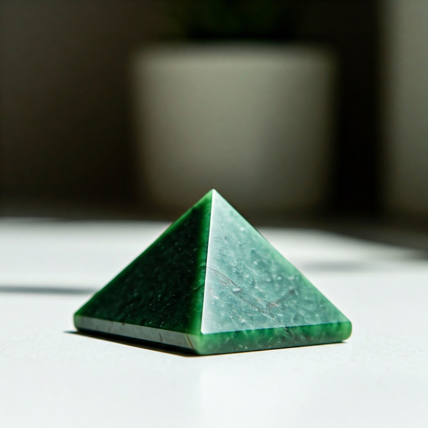 Energised Green Jade Stone Pyramid