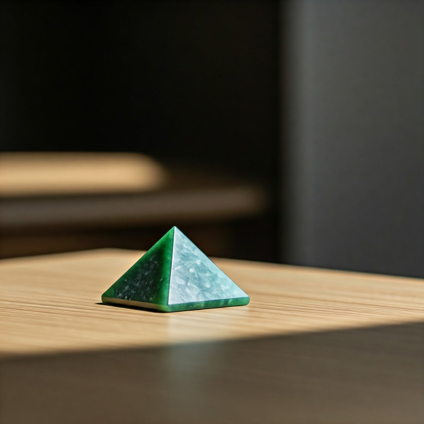 Energised Green Jade Stone Pyramid