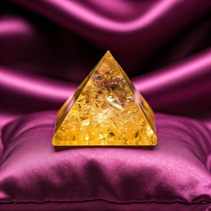 Energised Citrine Stone Pyramid