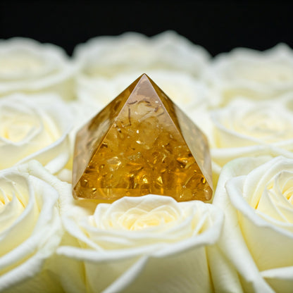 Energised Citrine Stone Pyramid