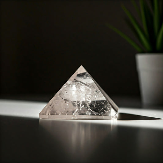 Energised Clear Quartz Stone Pyramid