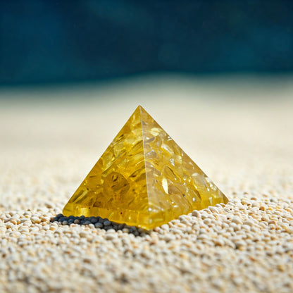 Energised Yellow Aventurine Stone Pyramid