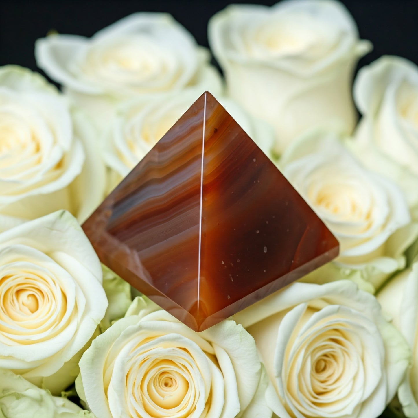 Energised Carnelian Stone Pyramid