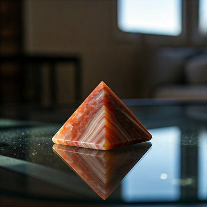 Energised Carnelian Stone Pyramid