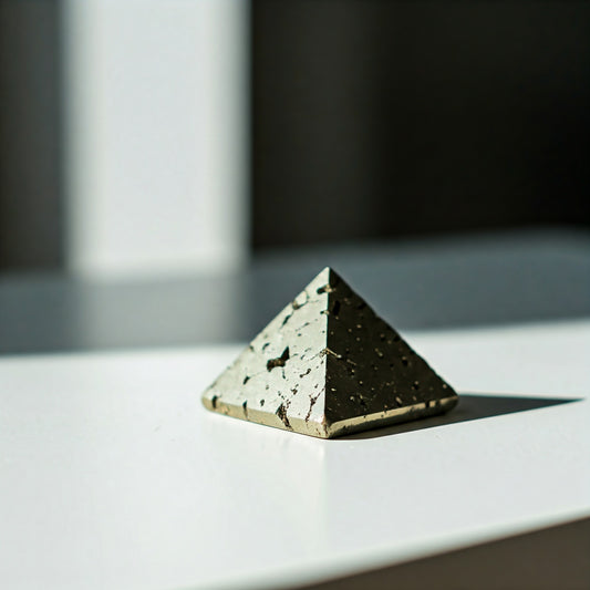 Energised Pyrite Stone Pyramid