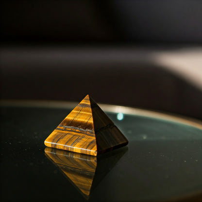 Energised Tiger Eye Stone Pyramid