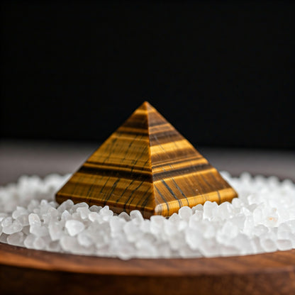 Energised Tiger Eye Stone Pyramid