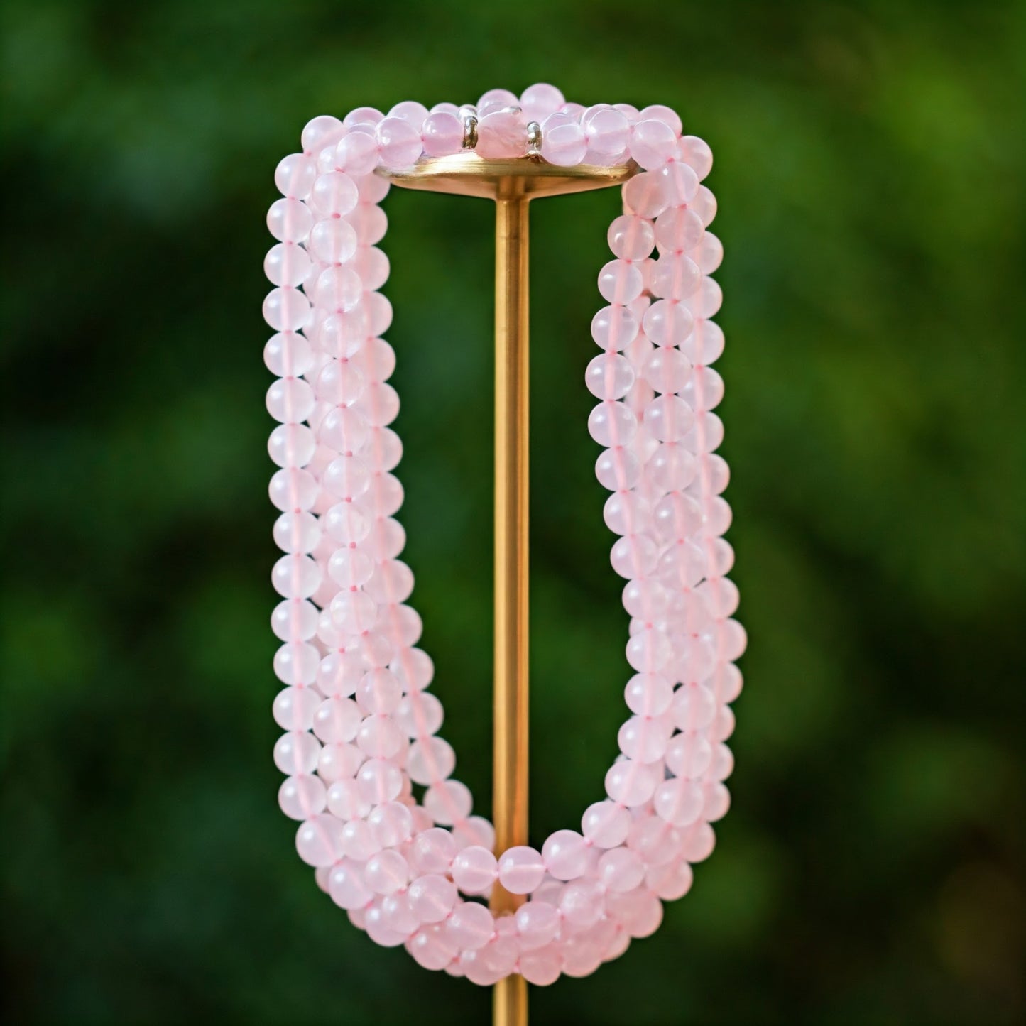 Energised Rose Quartz Crystal Necklace