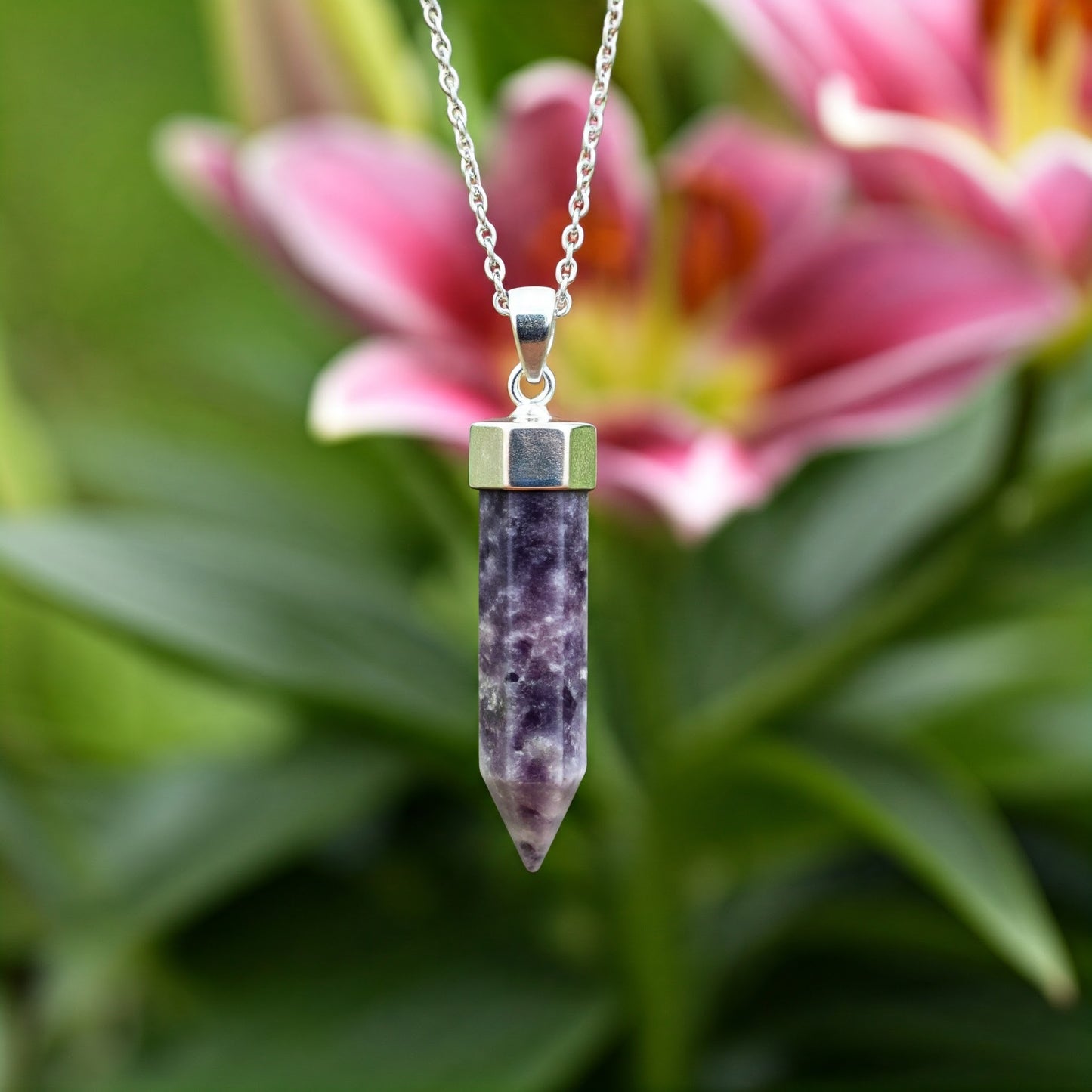 Energised Lepidolite Pendant