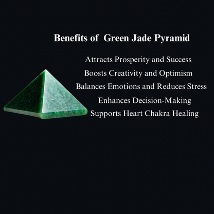 Energised Green Jade Stone Pyramid