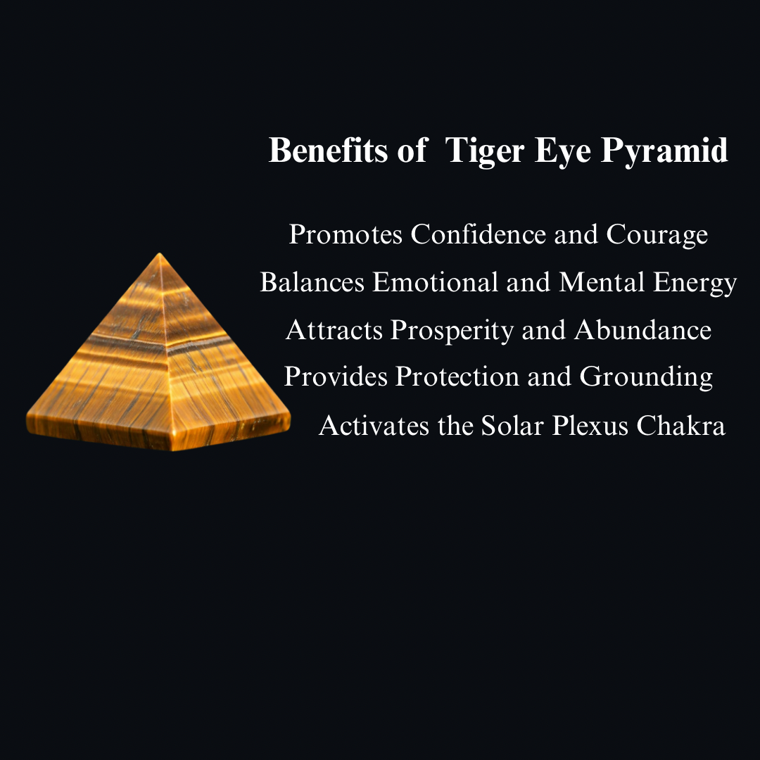 Energised Tiger Eye Stone Pyramid