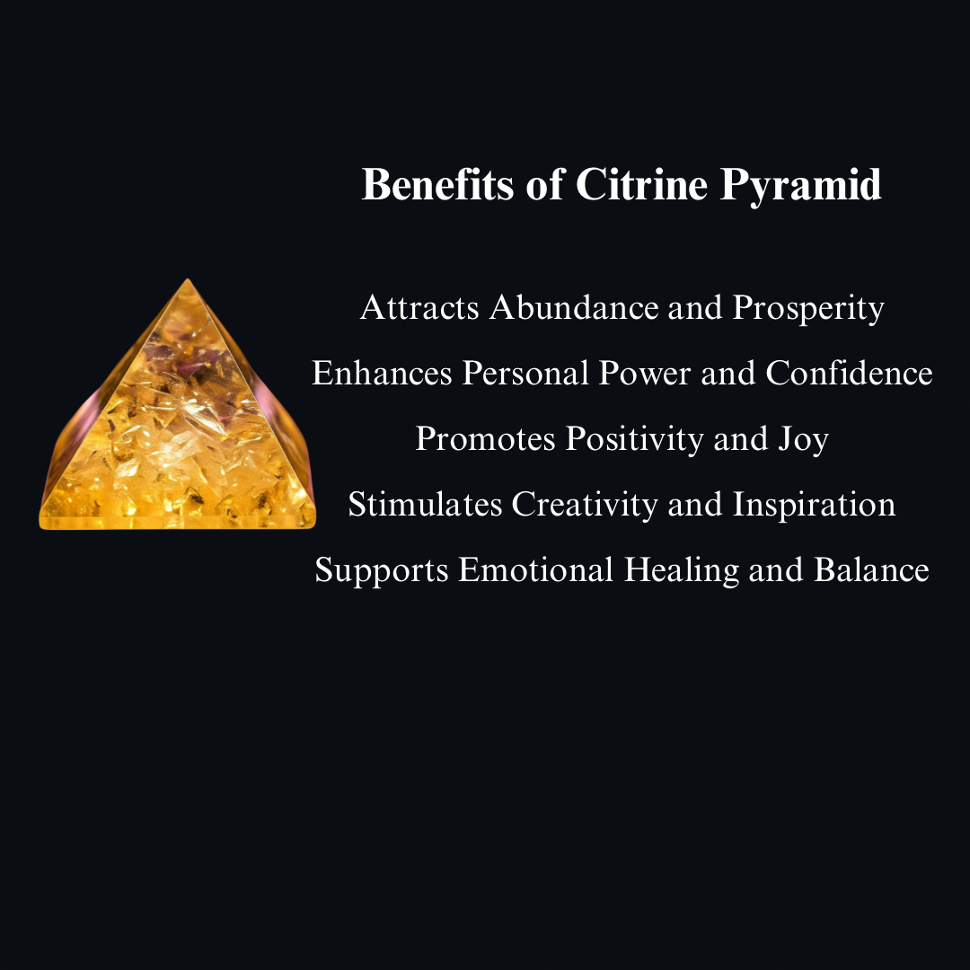 Energised Citrine Stone Pyramid