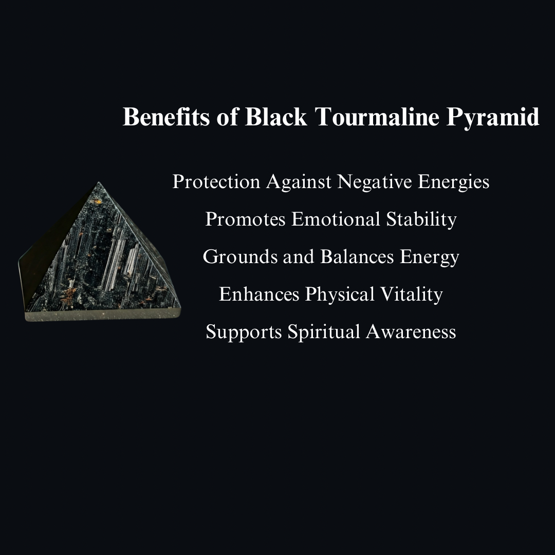 Energised Black Tourmaline Stone Pyramids