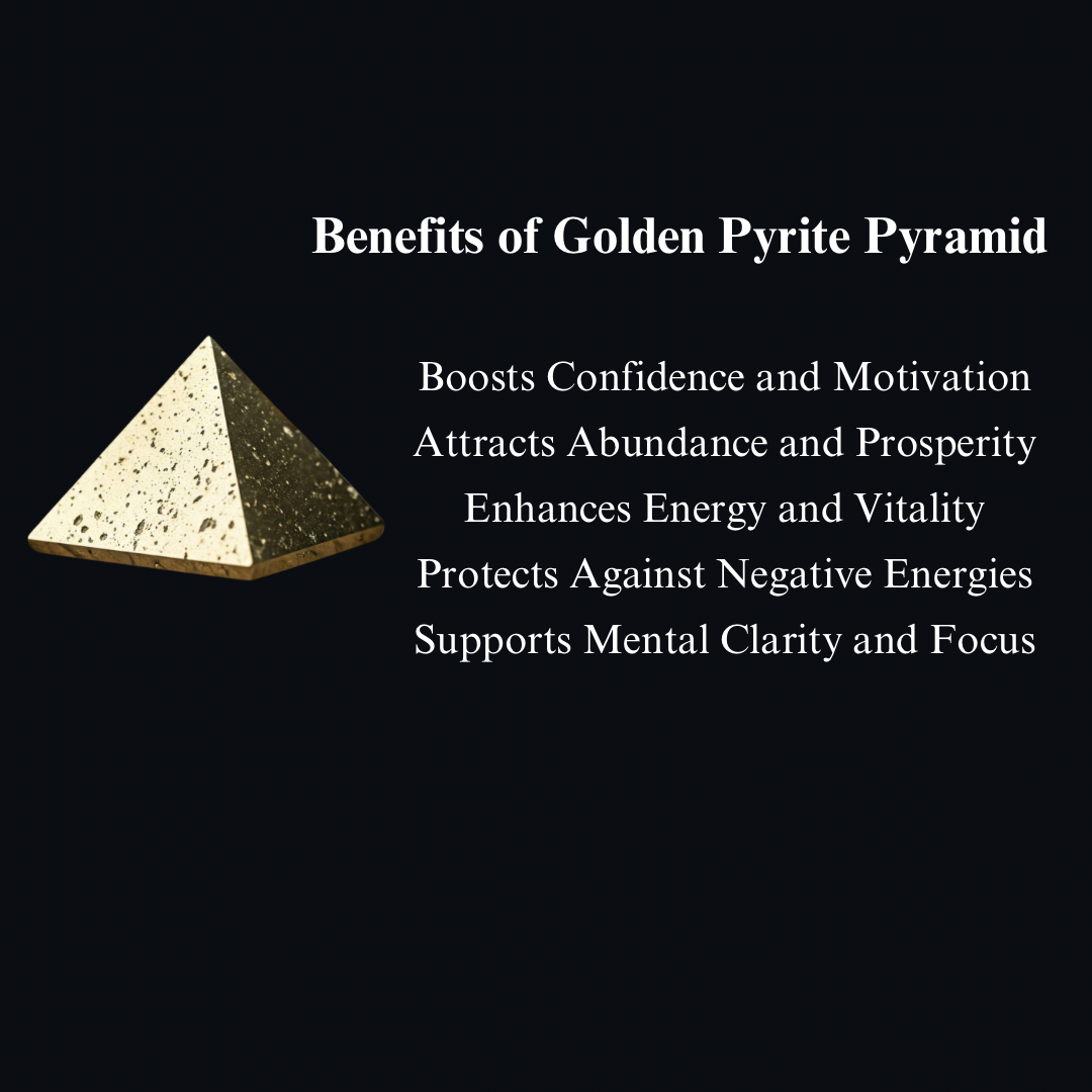 Energised Golden Pyrite Stone Pyramid