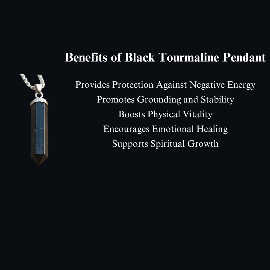 Energised Black Tourmaline Pendant