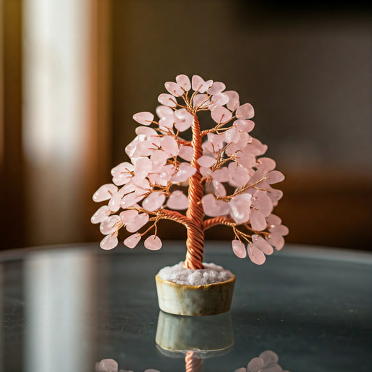 Energised Rose Quartz Crystal Tree