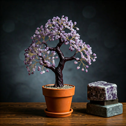 Energised Lepidolite Crystal Tree