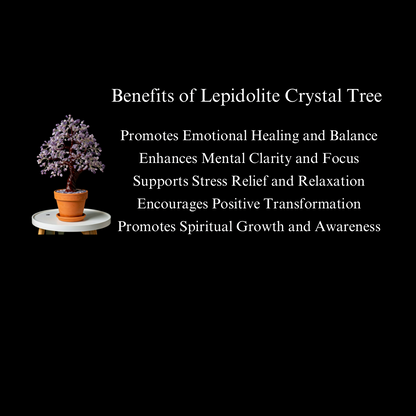 Energised Lepidolite Crystal Tree