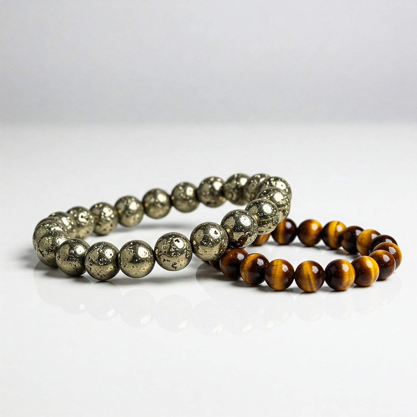 Energised Pyrite Bracelet & Energised Tiger Eye Bracelet Combo