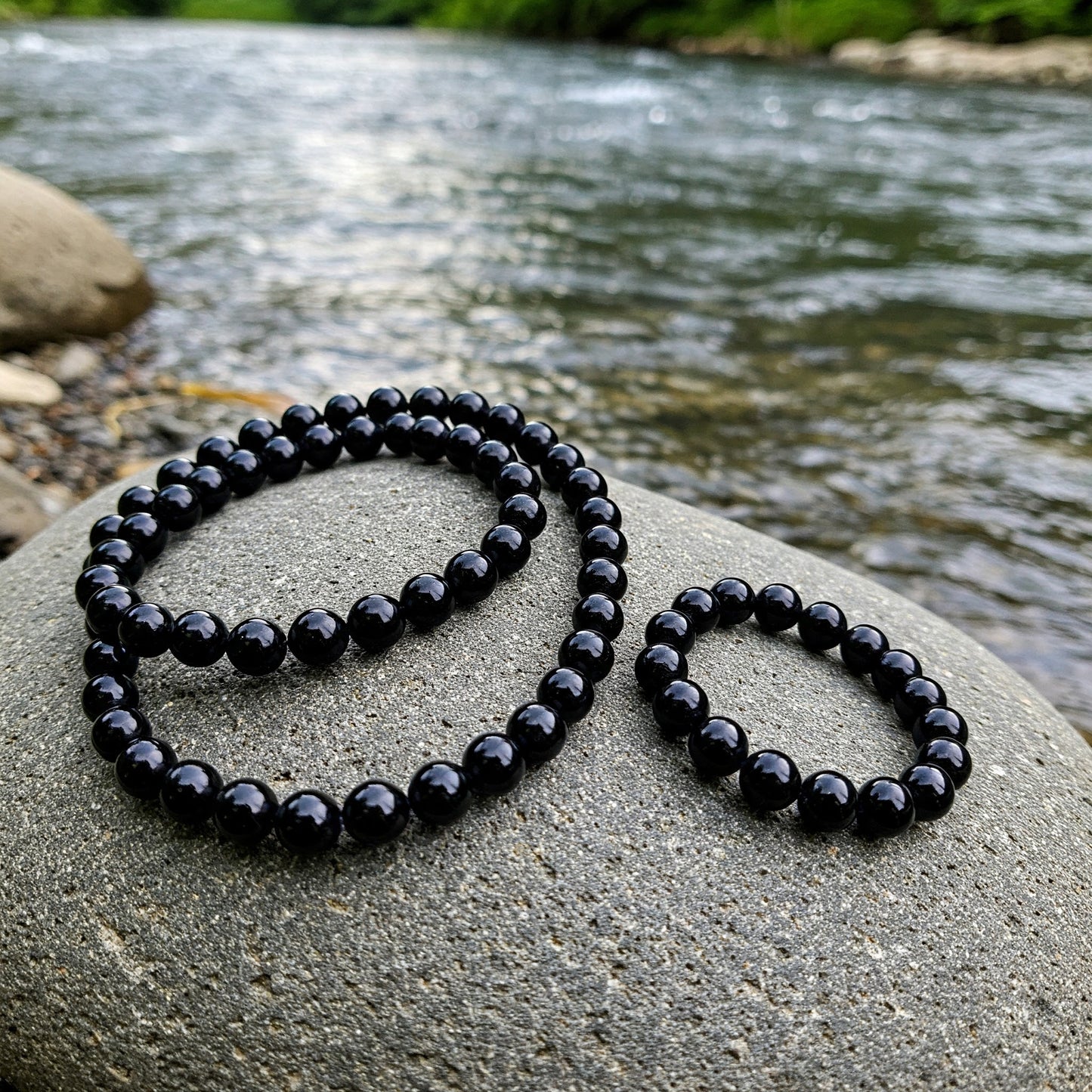 Energised Black Tourmaline Necklace & Bracelet Combo