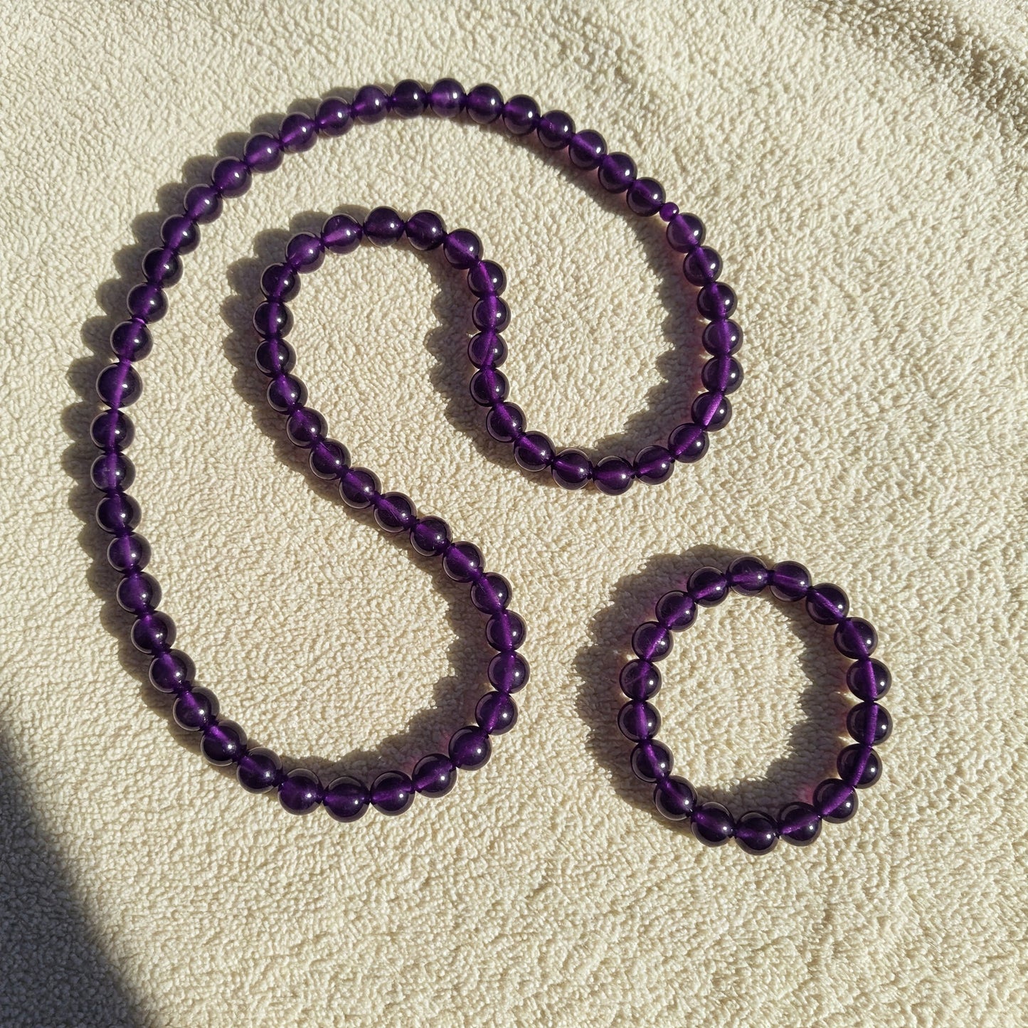 Energised Amethyst Necklace & Bracelet Combo