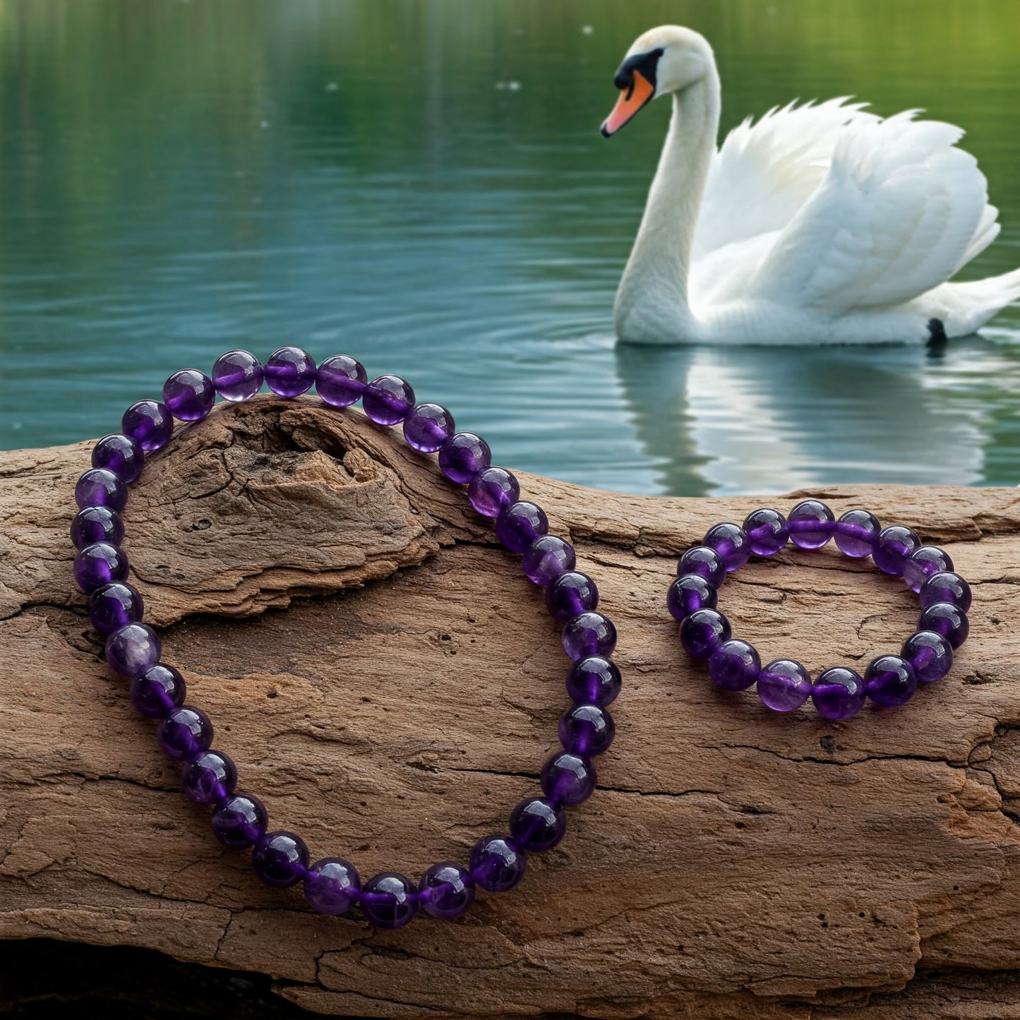 Energised Amethyst Necklace & Bracelet Combo