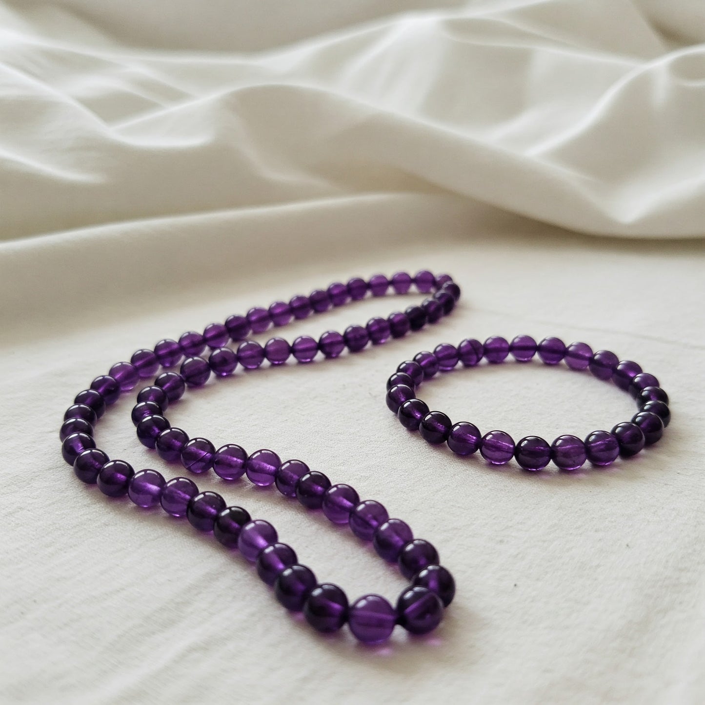 Energised Amethyst Necklace & Bracelet Combo