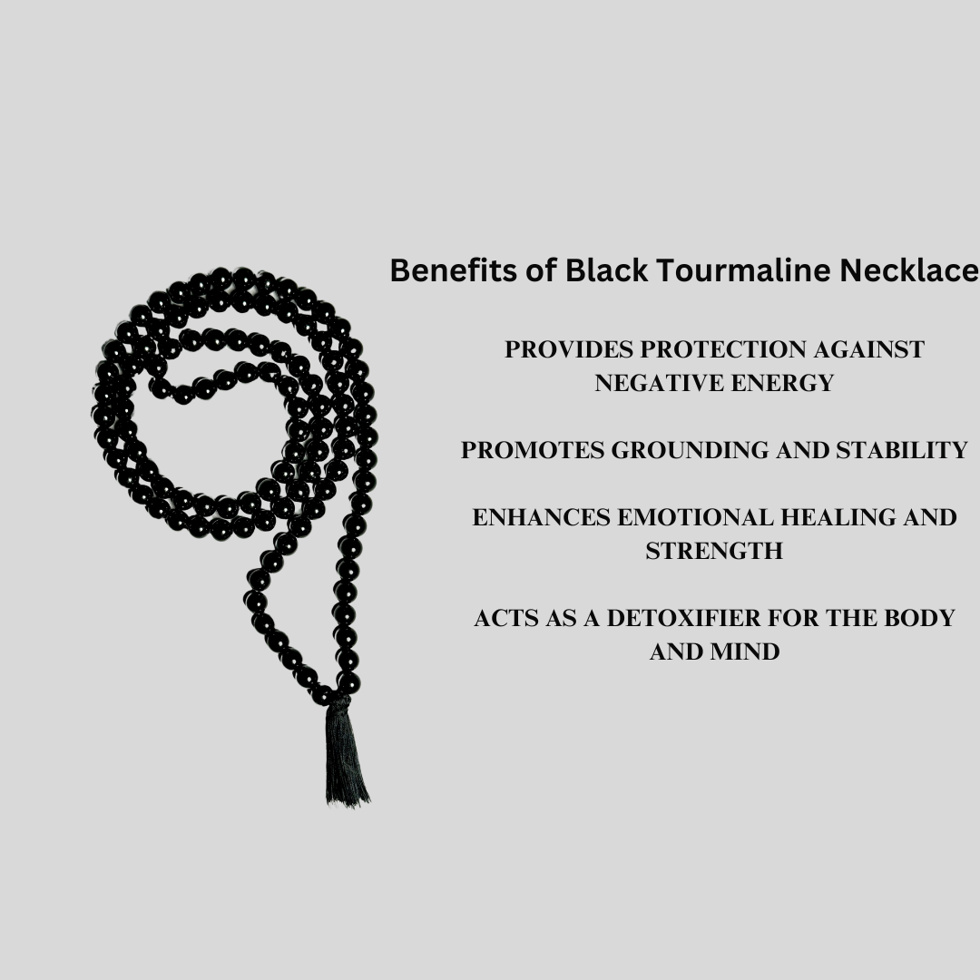 Energised Black Tourmaline Crystal Necklace