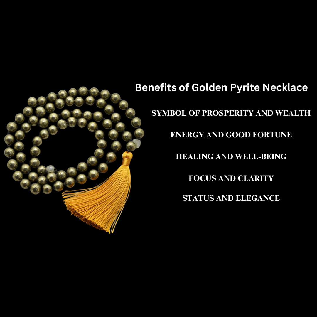 Energised Golden Pyrite Crystal Necklace