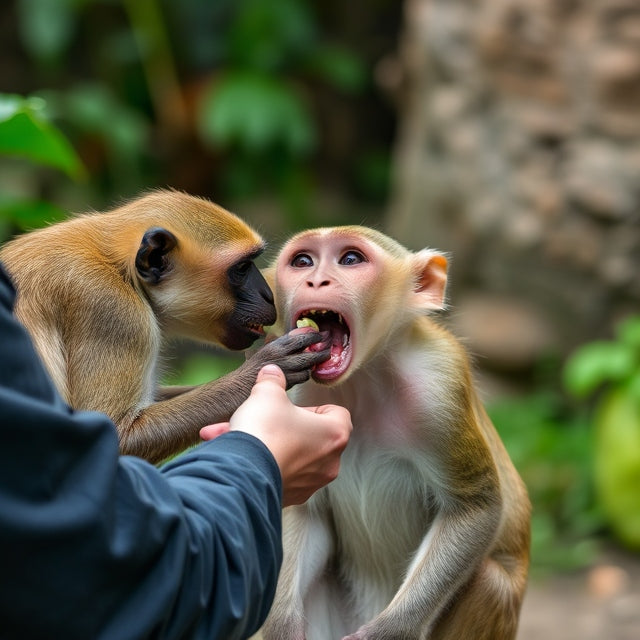 Support for Feeding Monkeys