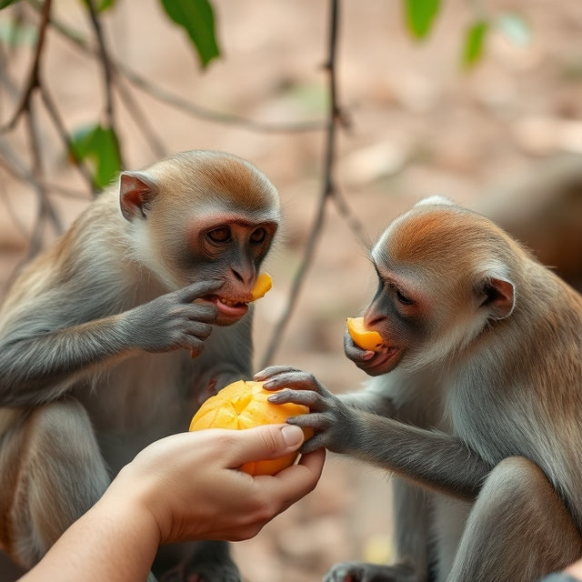 Support for Feeding Monkeys