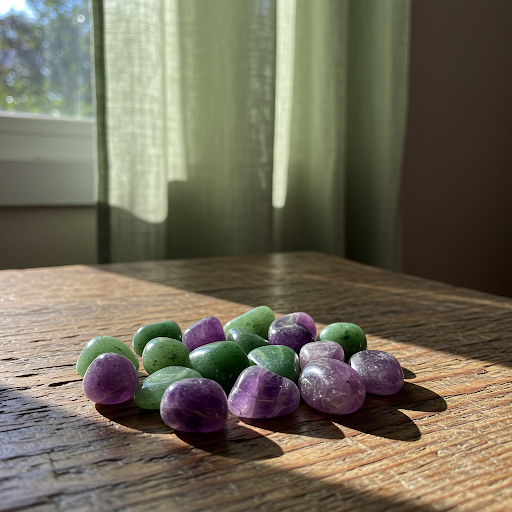 Energised Amethyst & Green Aventurine Tumble