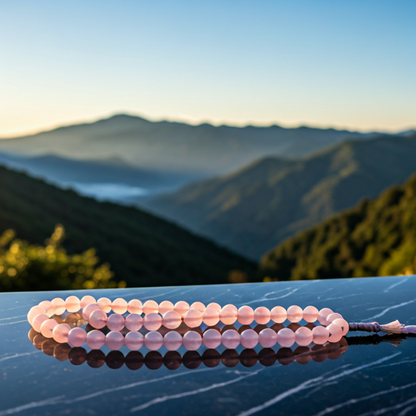 Energised Rose Quartz Crystal Necklace