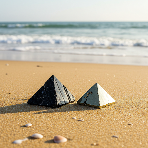 Energised Pyrite & Black Tourmaline Pyramid Combo