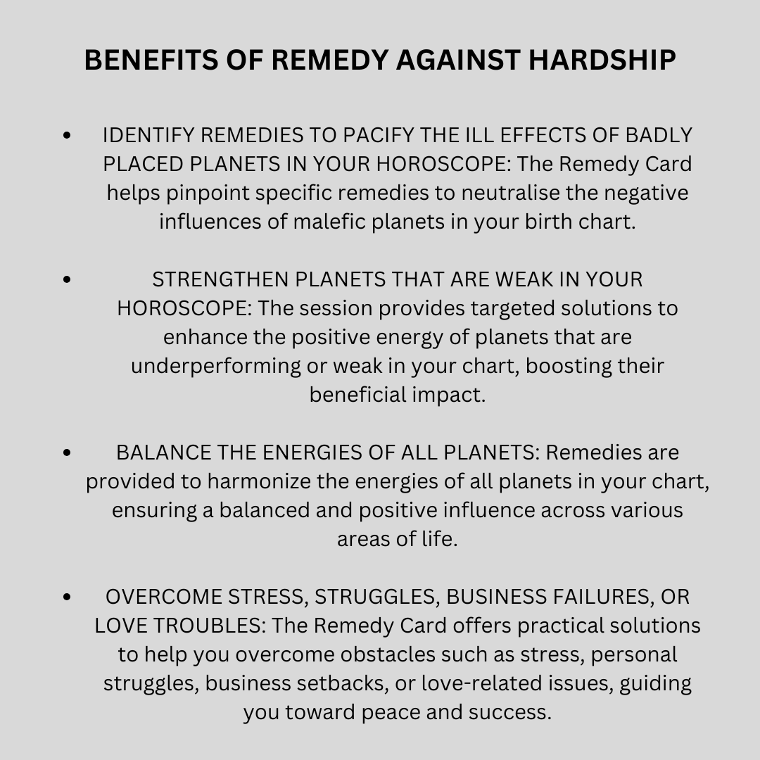 Remedy Against Hardship Session