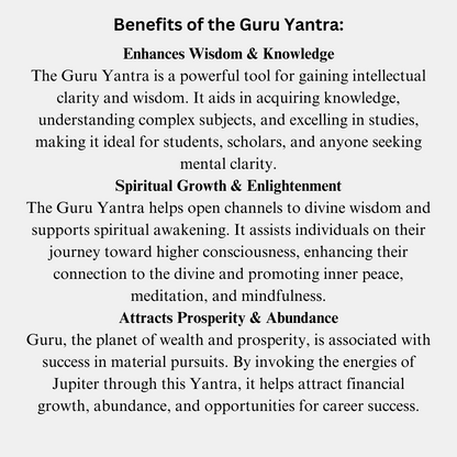 Energised Guru Yantra