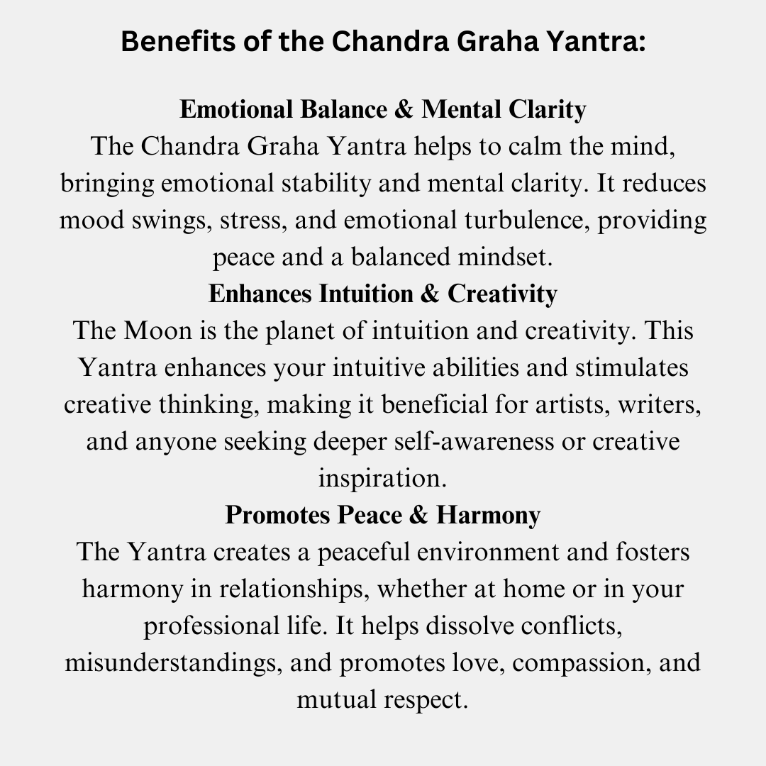 Energised Chandra Graha yantra