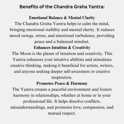 Energised Chandra Graha yantra