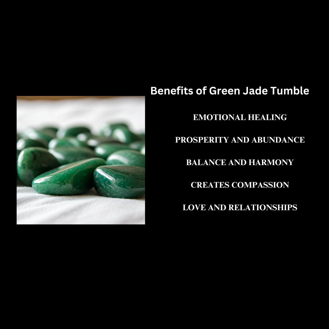 Energised Green Jade Crystal Stone Tumble