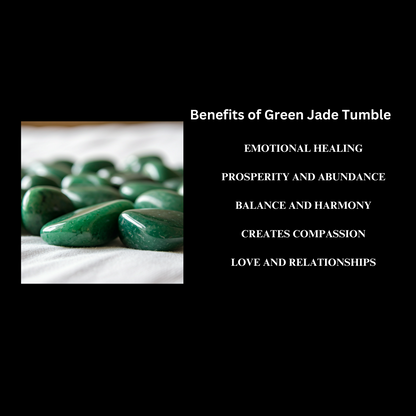 Energised Green Jade Crystal Stone Tumble